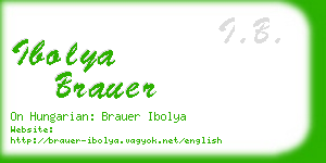 ibolya brauer business card